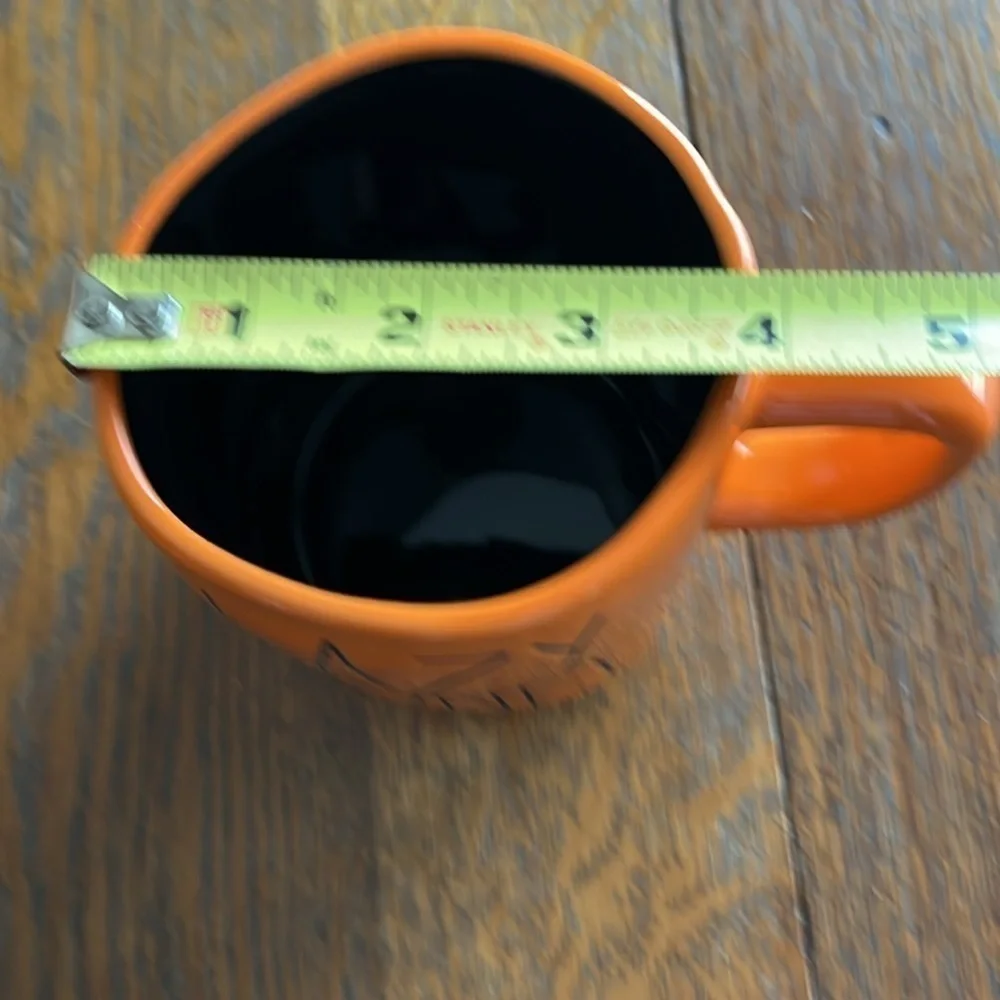 Ray Dunn Lazybones Halloween Mug Orange Black Interior Like New